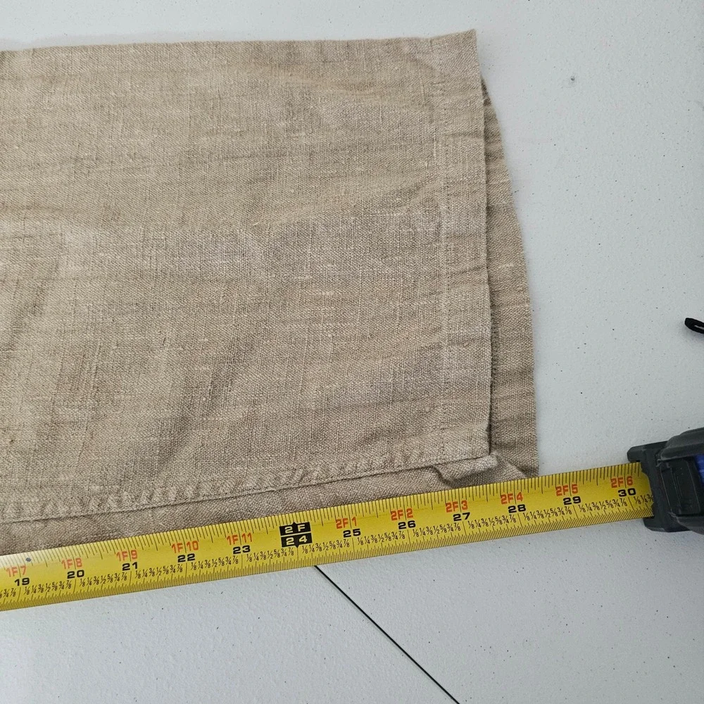 Vintage Polo Ralph Lauren Linen Cinch Back Pants 36x32 Tan Y2K Heritage Coastal